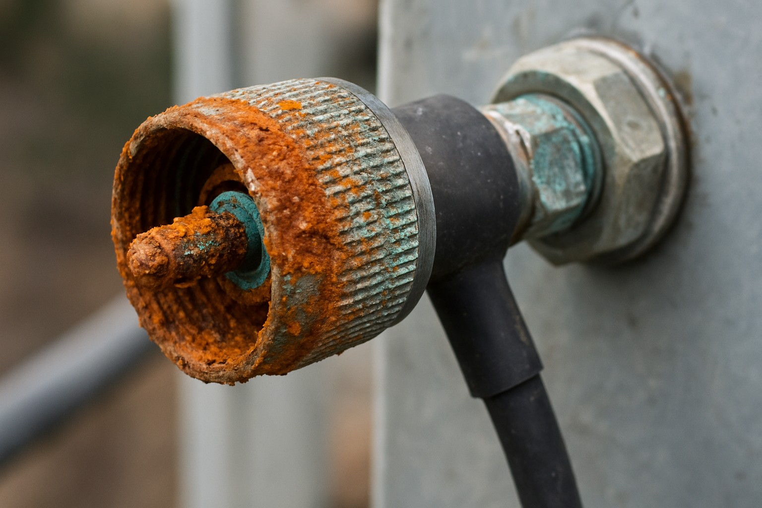 photographic Connector corrosion  Oxidation at antenna or jumper connections-1