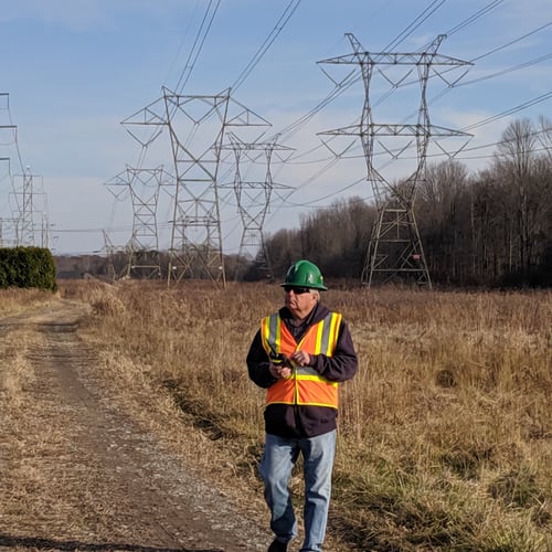 A technician hunting a signal with SignalHawk-AOA