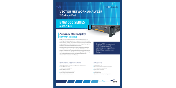 Cover of BNA 1000 Series, 6.5/8.5 GHz Datasheet