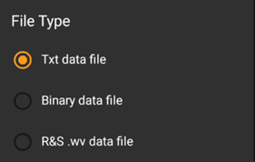 The available File Types of the GH-60 ARB modulation