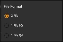 The File Format options of the GH-60 ARB modulation
