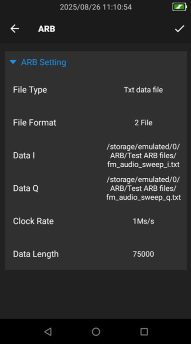 A completed, valid configuration of the GH-60 ARB modulation