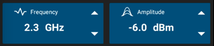 Frequency and Amplitude settings of the GH-60