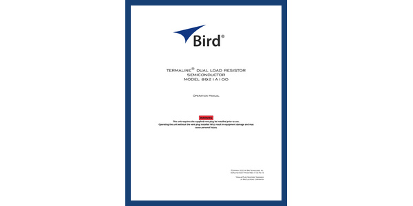 Cover of 8921A100 Manual
