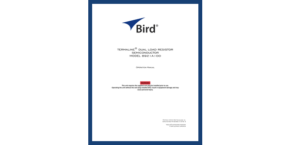 Cover of 8921A100 Manual