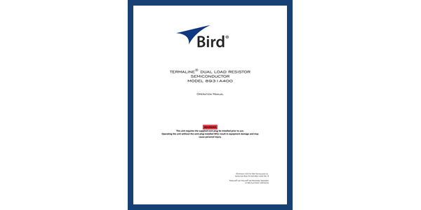 Cover of 8931A400 Manual
