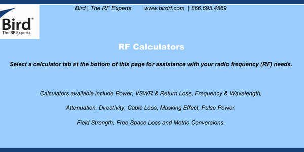 Cover of RF Calculator