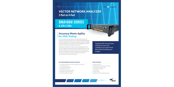 Cover of BNA 1000 Series, 6.5/8.5 GHz Datasheet