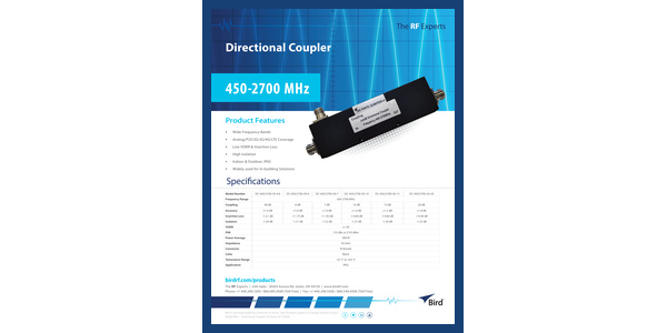 Cover of Directional Coupler DC Series Datasheet